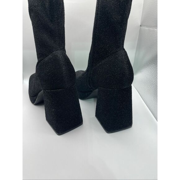 Abound Steffie Platform Bootie Black Glitter 8 - Picture 5 of 8